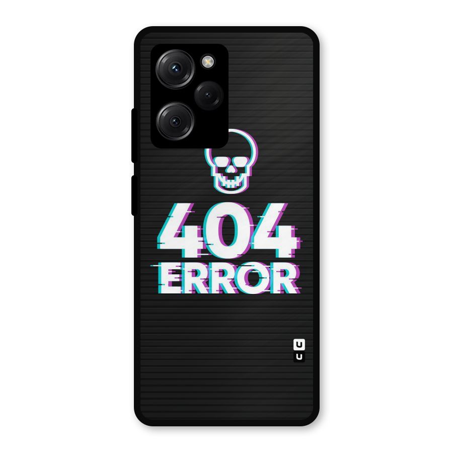Error 404 Skull Metal Back Case for Poco X5 Pro