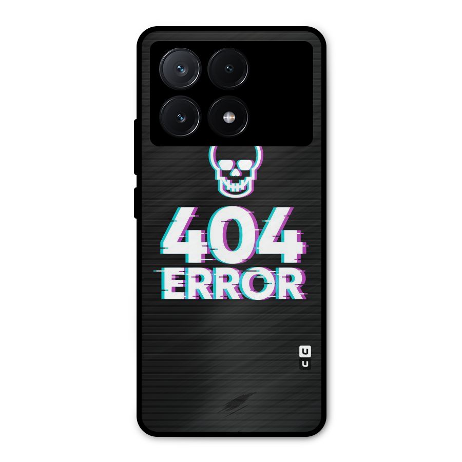 Error 404 Skull Metal Back Case for Poco X6 Pro