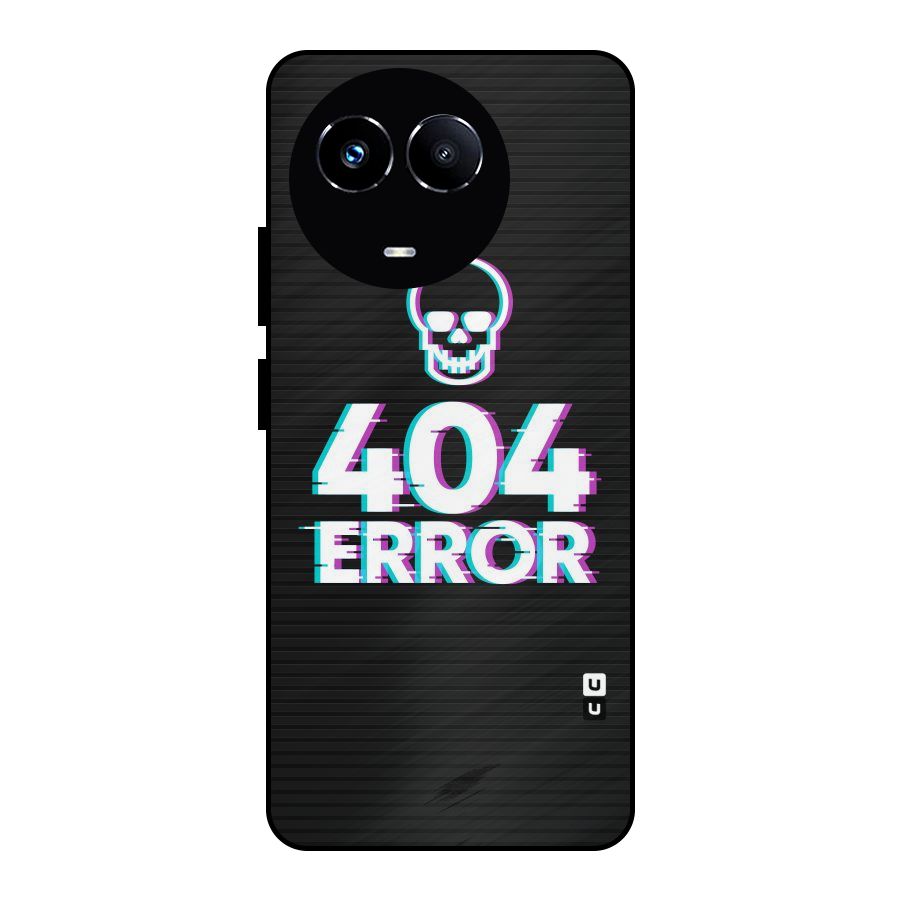 Error 404 Skull Metal Back Case for Realme 11 5G