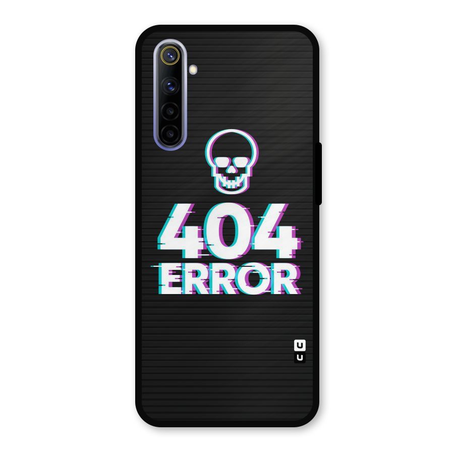 Error 404 Skull Metal Back Case for Realme 6i