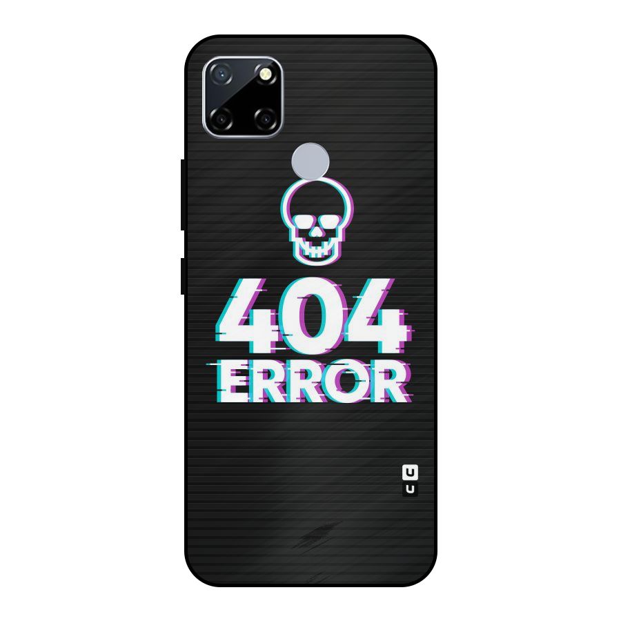 Error 404 Skull Metal Back Case for Realme Narzo 20