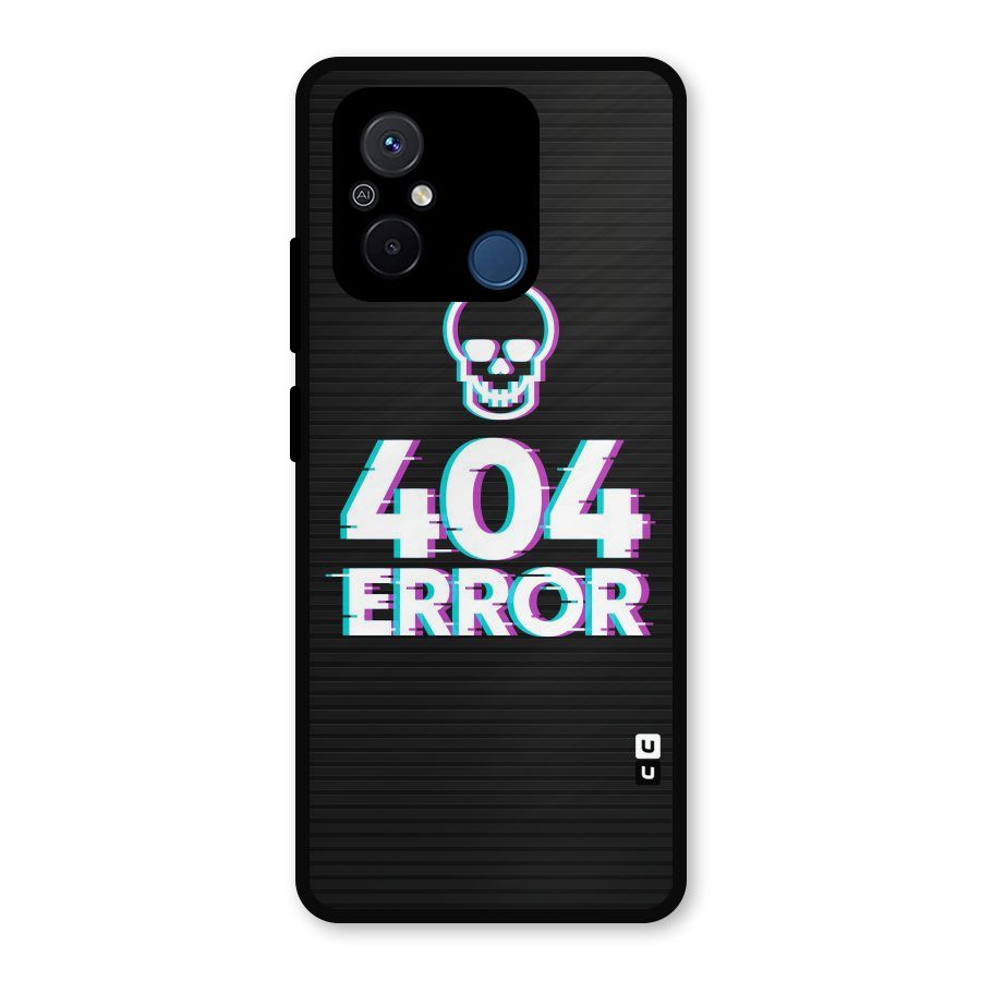 Error 404 Skull Metal Back Case for Redmi 12C