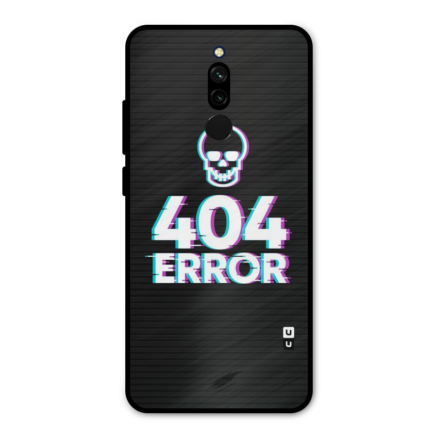Error 404 Skull Metal Back Case for Redmi 8