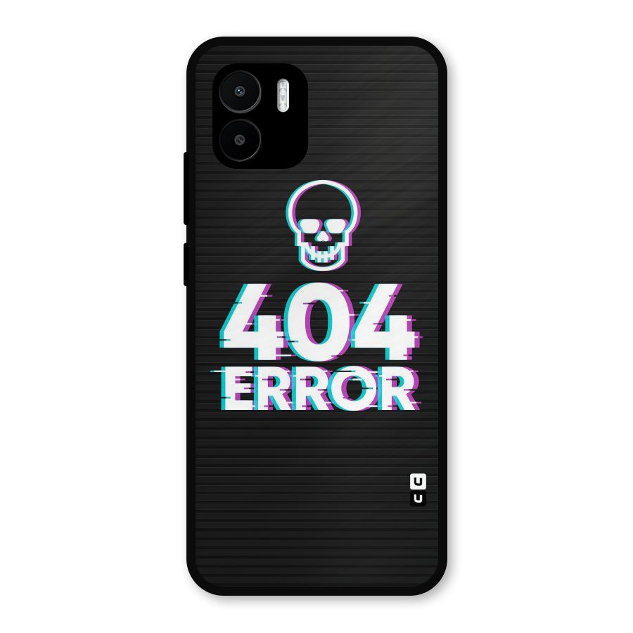 Error 404 Skull Metal Back Case for Redmi A2