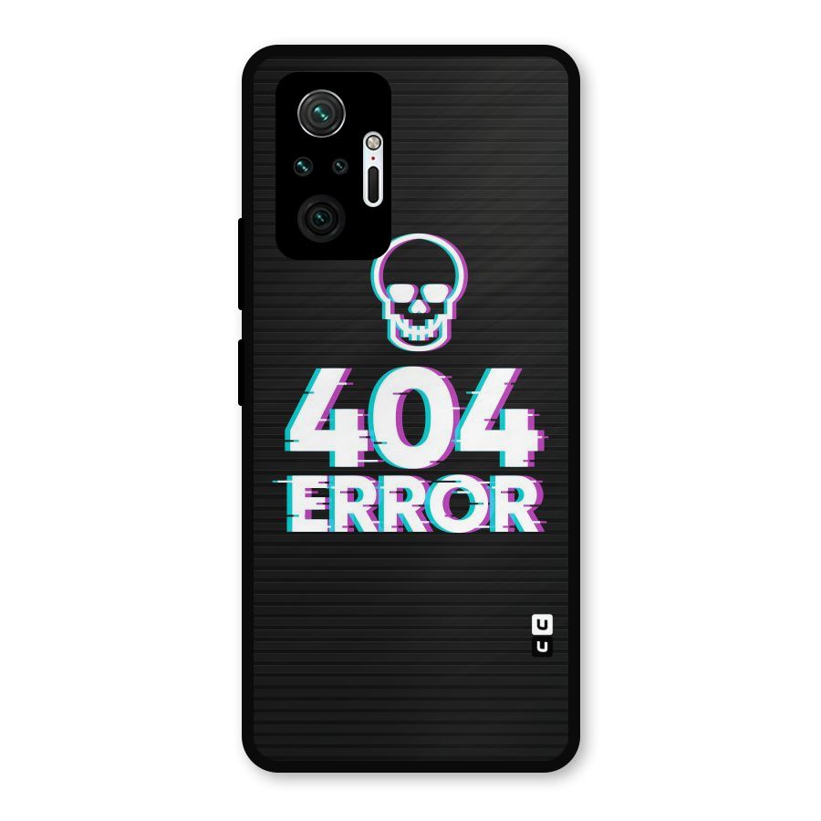 Error 404 Skull Metal Back Case for Redmi Note 10 Pro Max