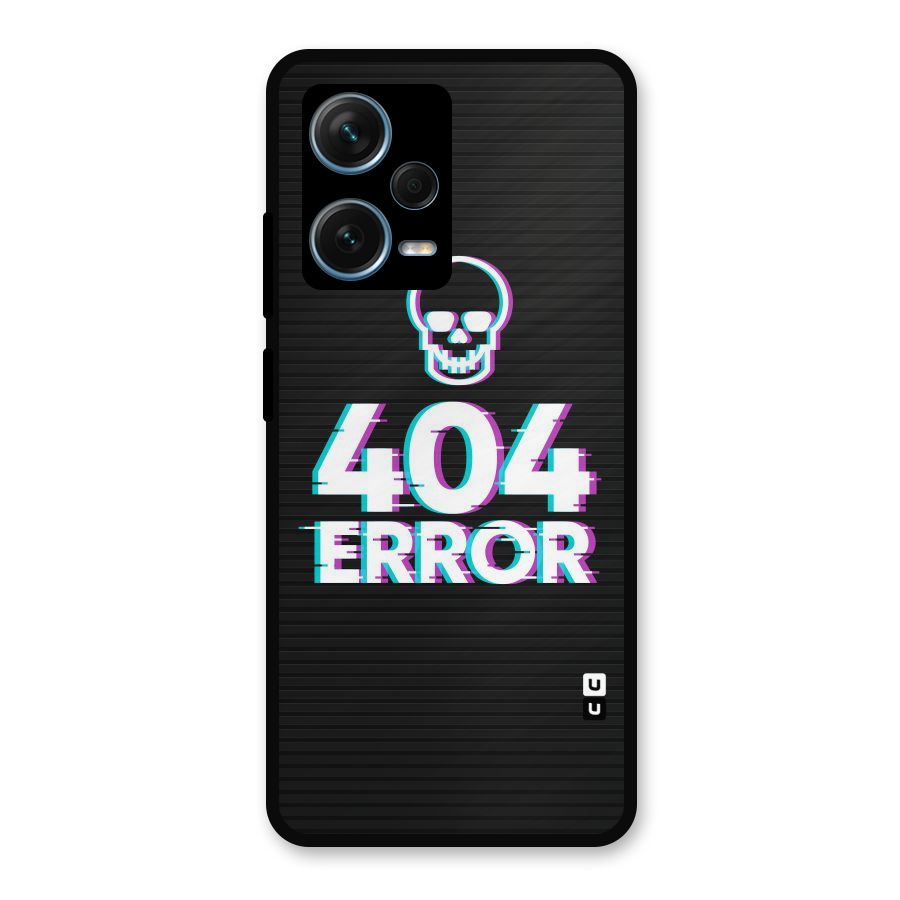 Error 404 Skull Metal Back Case for Redmi Note 12 Pro Plus 5G