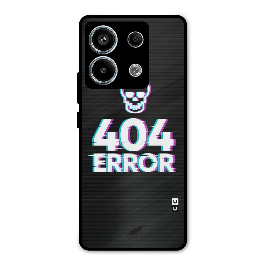 Error 404 Skull Metal Back Case for Redmi Note 13 Pro 5G