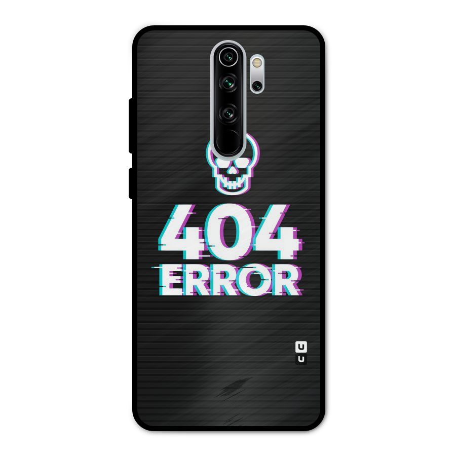 Error 404 Skull Metal Back Case for Redmi Note 8 Pro