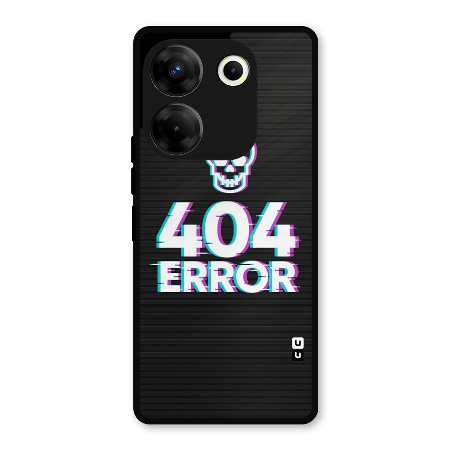 Error 404 Skull Metal Back Case for Tecno Camon 20