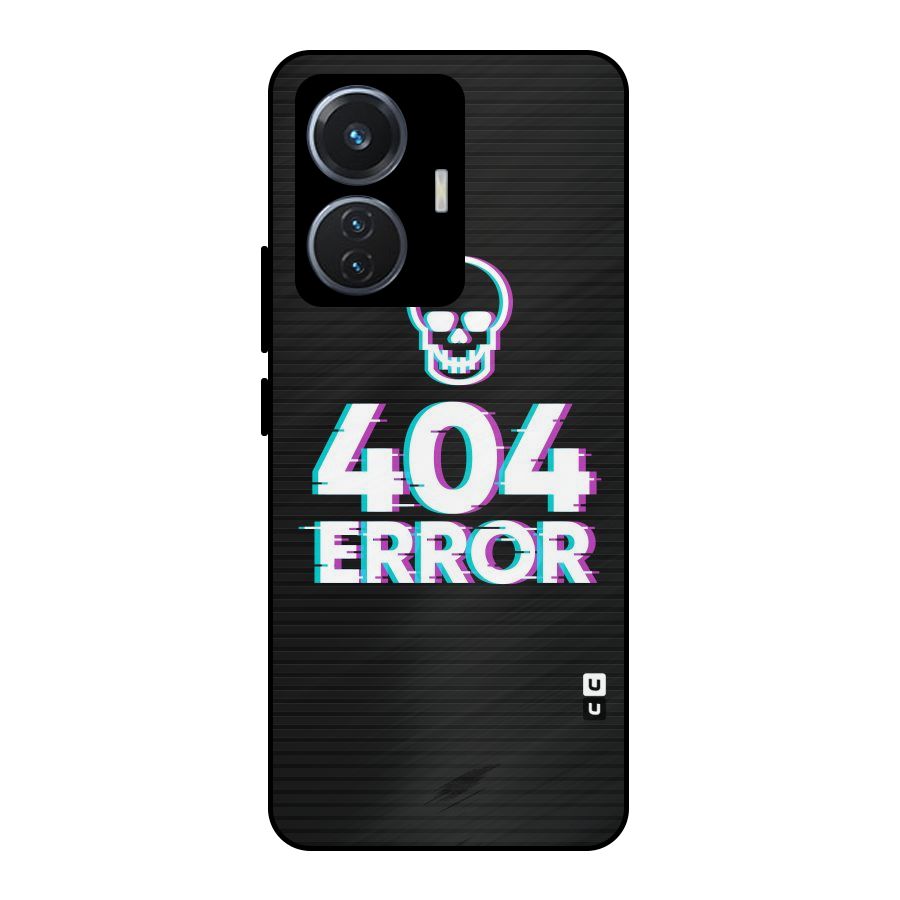 Error 404 Skull Metal Back Case for Vivo T1 44W