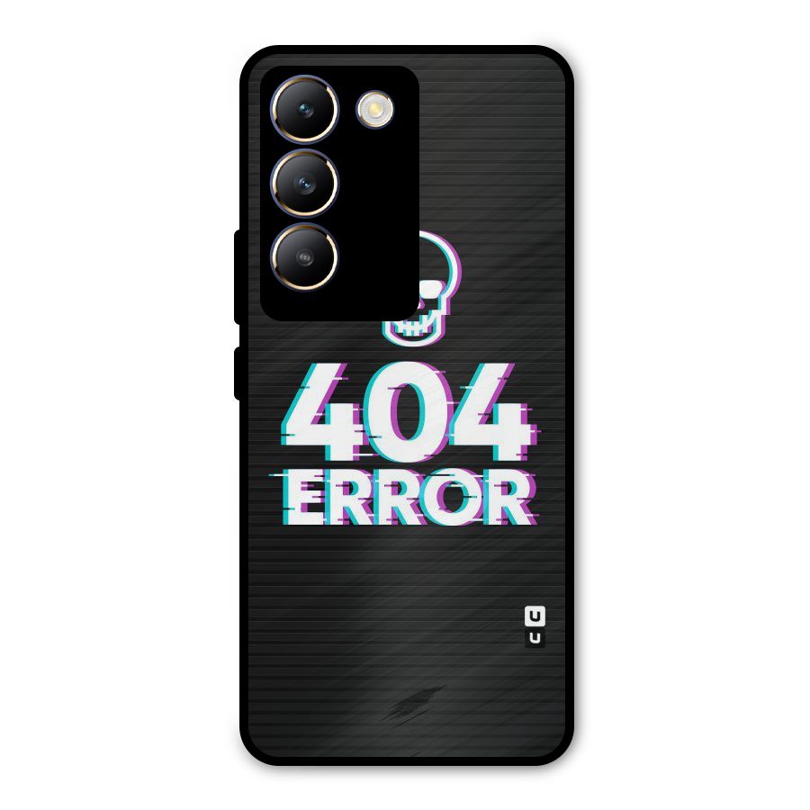 Error 404 Skull Metal Back Case for Vivo T3 5G