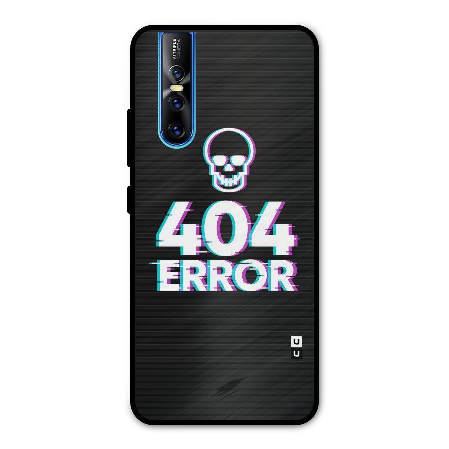 Error 404 Skull Metal Back Case for Vivo V15 Pro