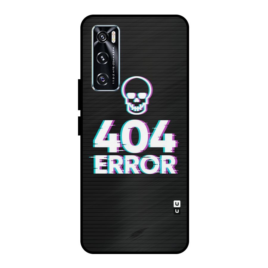Error 404 Skull Metal Back Case for Vivo V20 SE