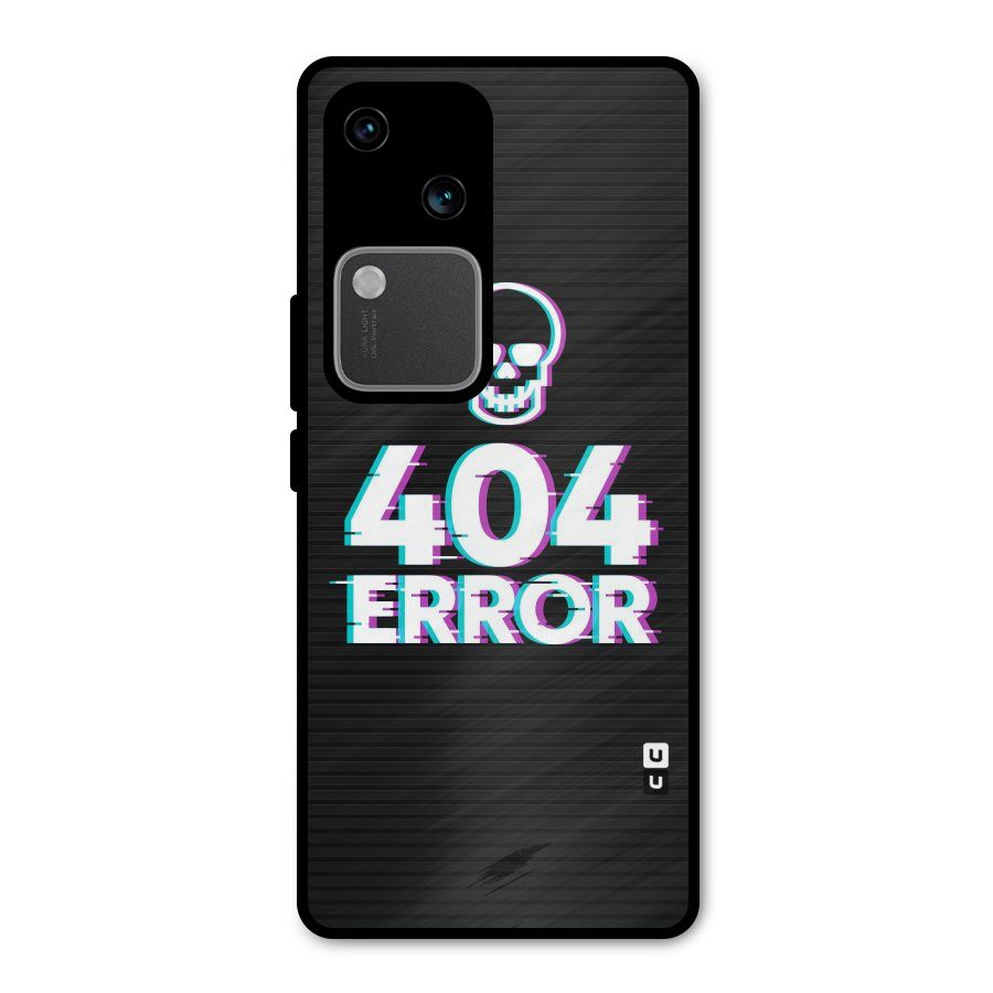 Error 404 Skull Metal Back Case for Vivo V30