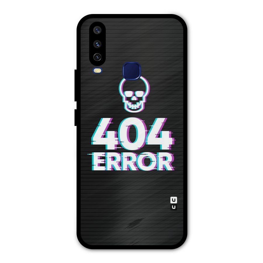 Error 404 Skull Metal Back Case for Vivo Y15