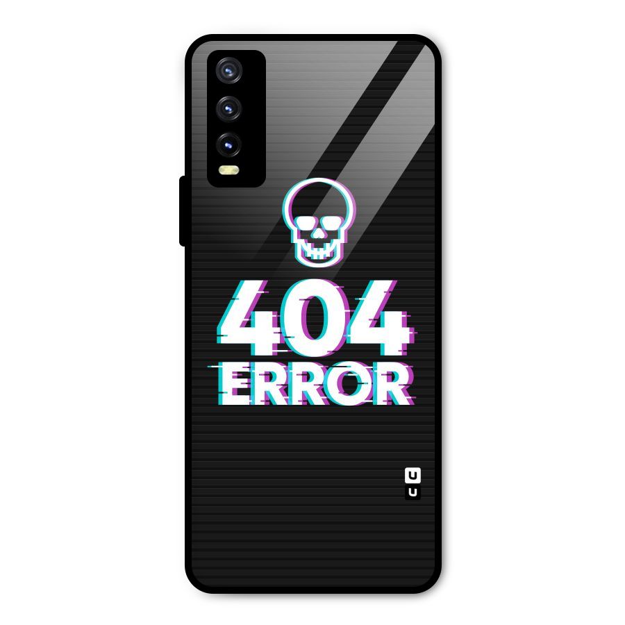 Error 404 Skull Metal Back Case for Vivo Y20g