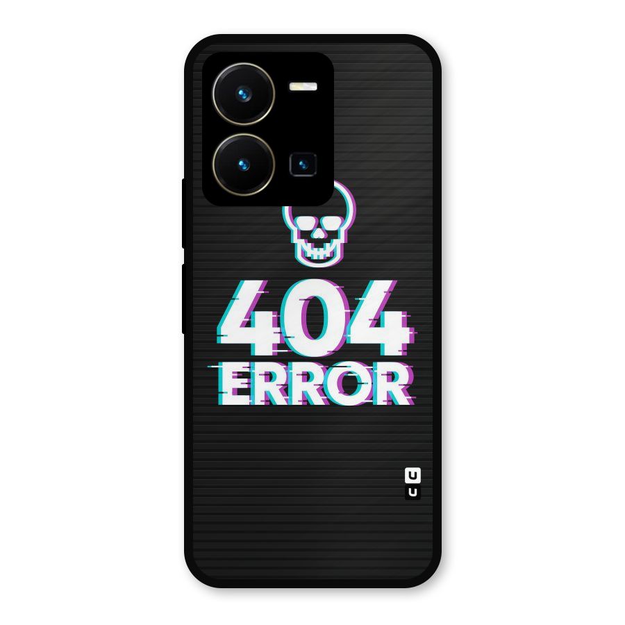 Error 404 Skull Metal Back Case for Vivo Y35