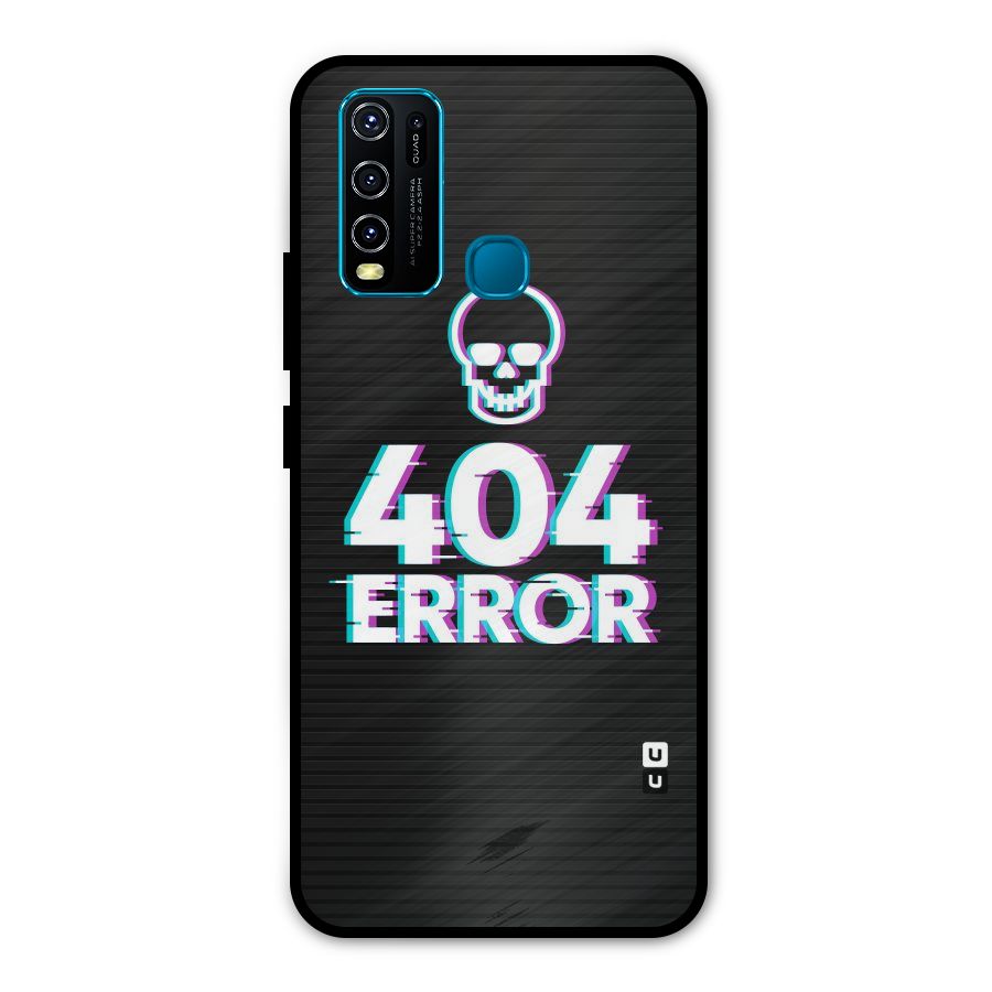 Error 404 Skull Metal Back Case for Vivo Y50