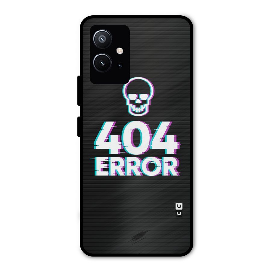 Error 404 Skull Metal Back Case for Vivo Y75 5G