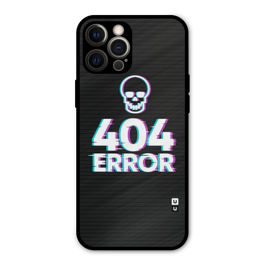Error 404 Skull Metal Back Case for iPhone 12 Pro Max