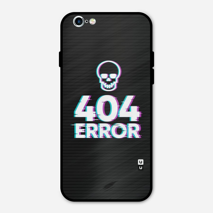 Error 404 Skull Metal Back Case for iPhone 6 6s