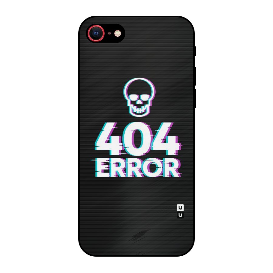 Error 404 Skull Metal Back Case for iPhone SE 2020