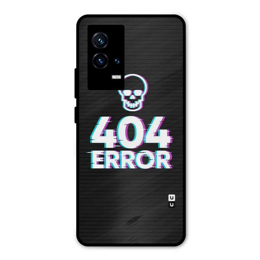 Error 404 Skull Metal Back Case for iQOO 9 5G