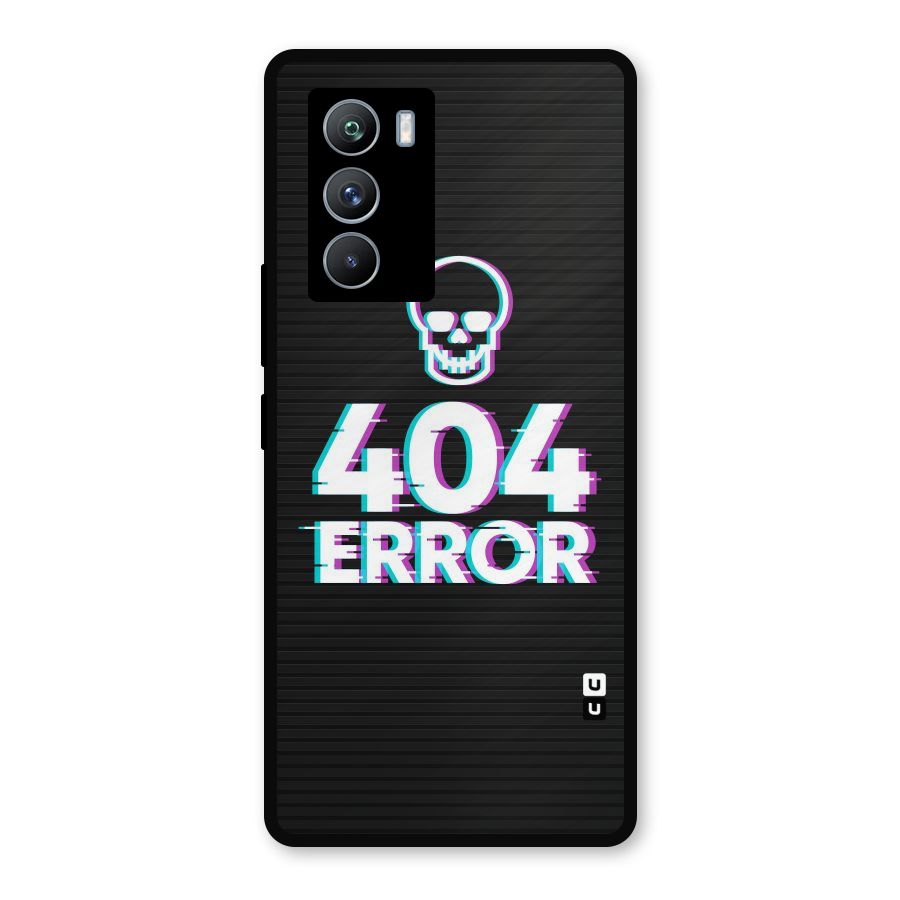 Error 404 Skull Metal Back Case for iQOO 9 SE
