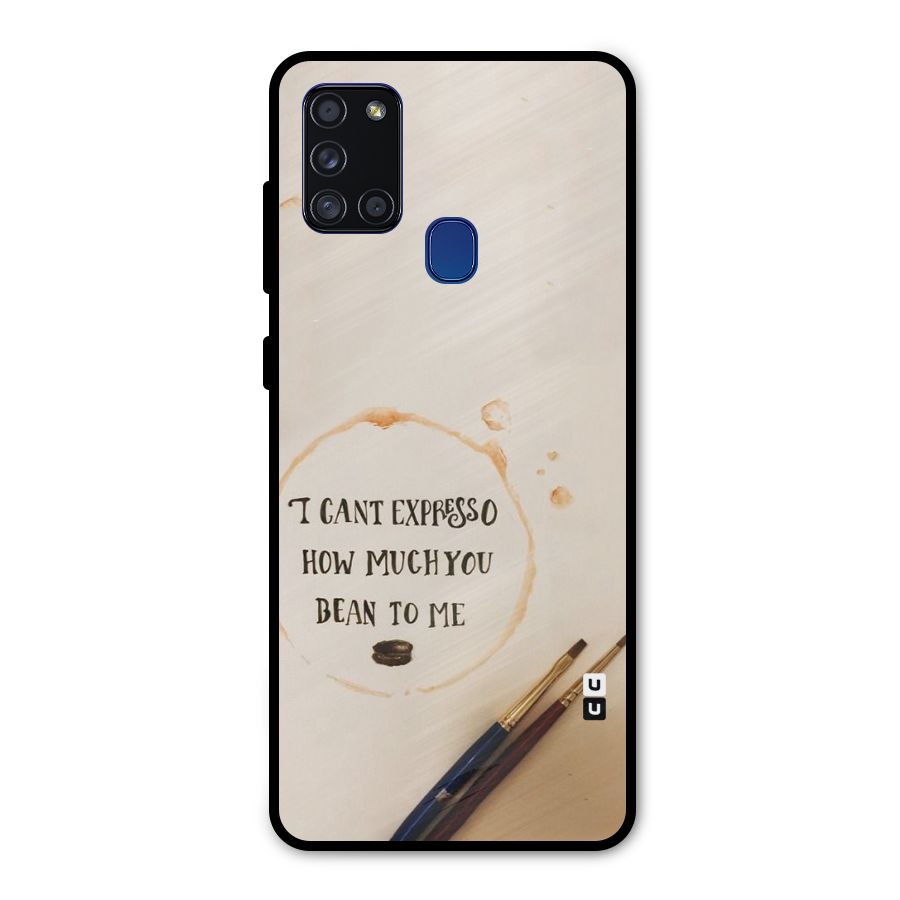 Espresso Bean Metal Back Case for Galaxy A21s