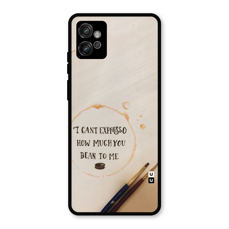 Espresso Bean Metal Back Case for Moto G32