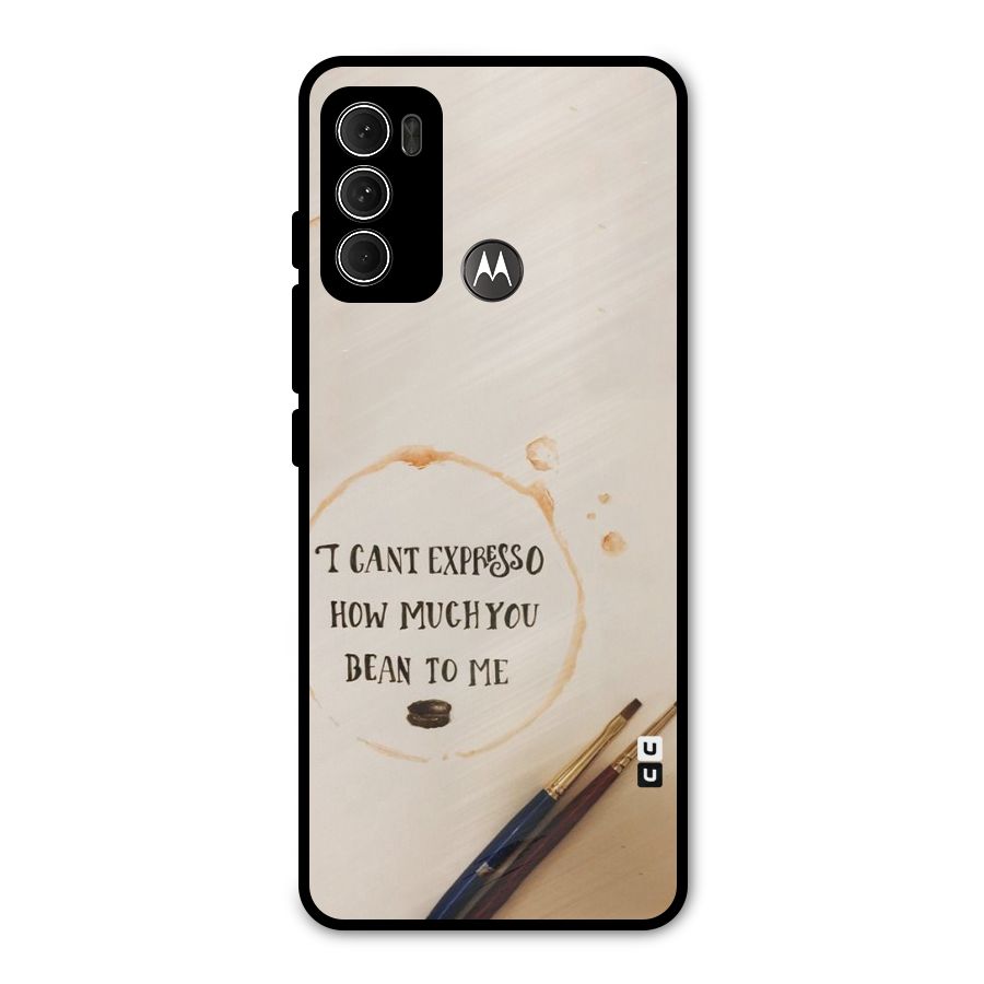 Espresso Bean Metal Back Case for Moto G60