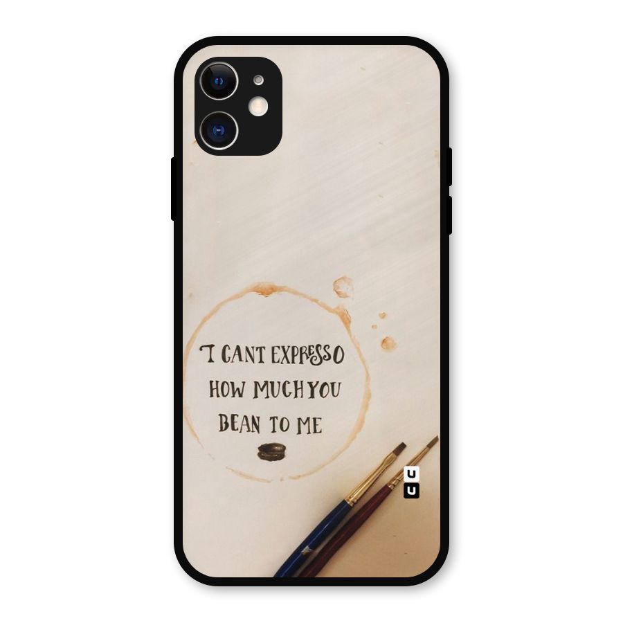 Espresso Bean Metal Back Case for iPhone 11