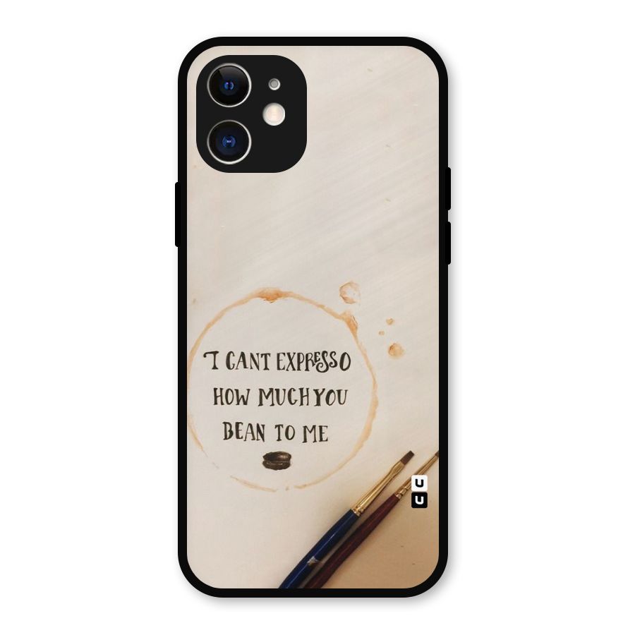 Espresso Bean Metal Back Case for iPhone 12