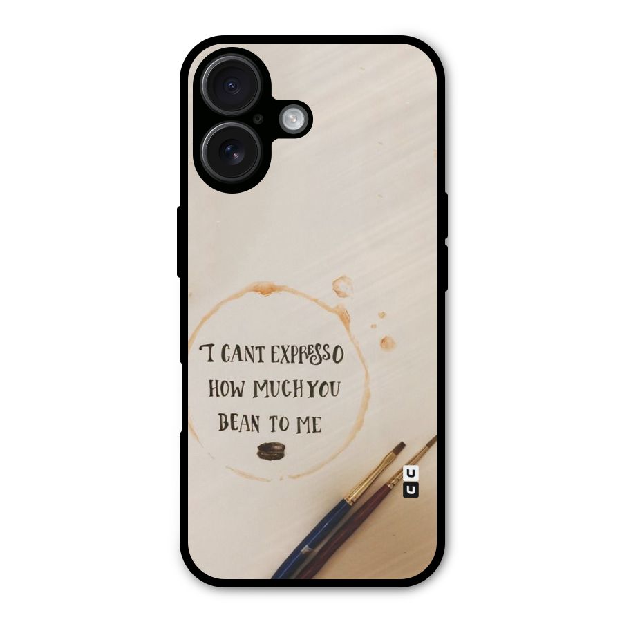 Espresso Bean Metal Back Case for iPhone 16