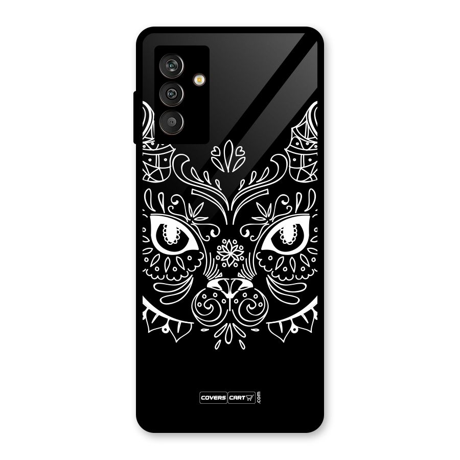 Ethnic Cat Design Glass Back Case for Galaxy M13