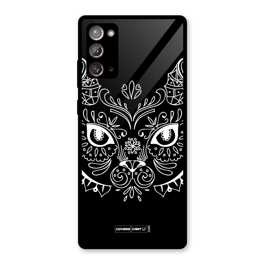 Ethnic Cat Design Glass Back Case for Galaxy Note 20