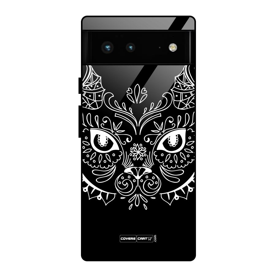 Ethnic Cat Design Glass Back Case for Google Pixel 6