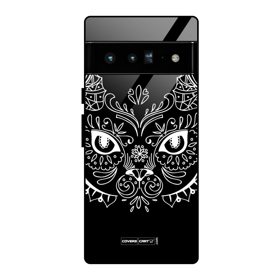 Ethnic Cat Design Glass Back Case for Google Pixel 6 Pro