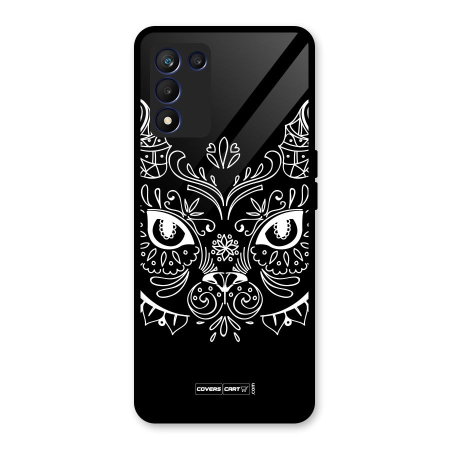 Ethnic Cat Design Glass Back Case for Realme 9 5G Speed