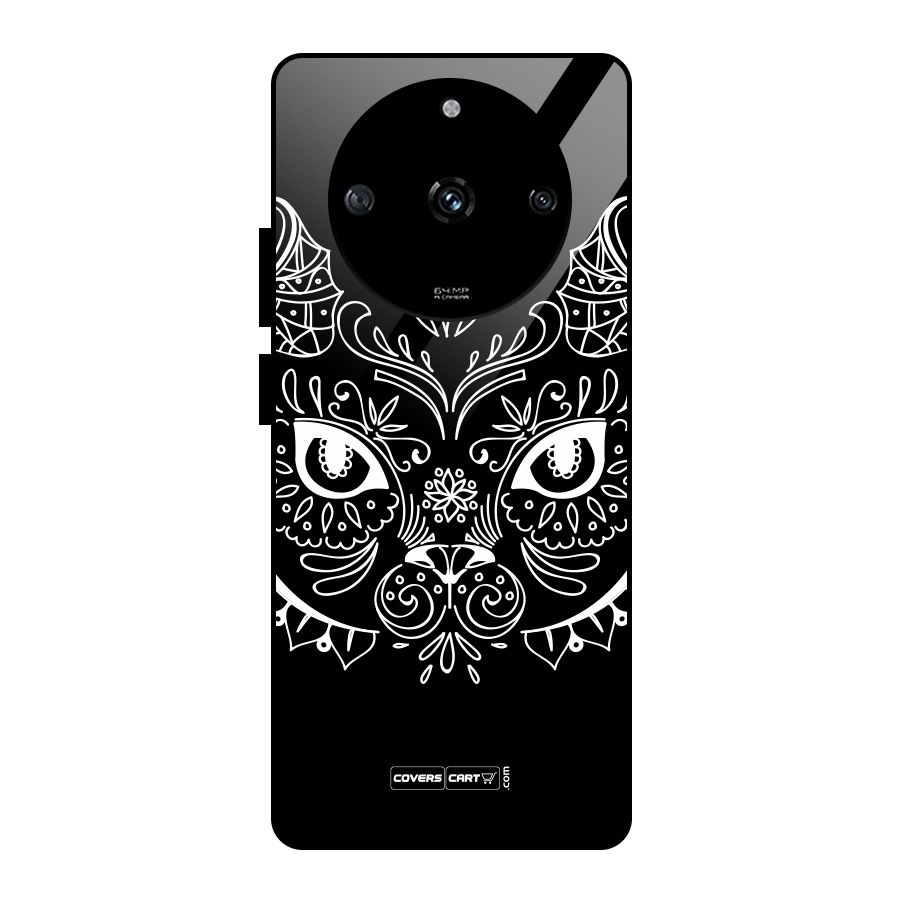 Ethnic Cat Design Glass Back Case for Realme Narzo 60 5G