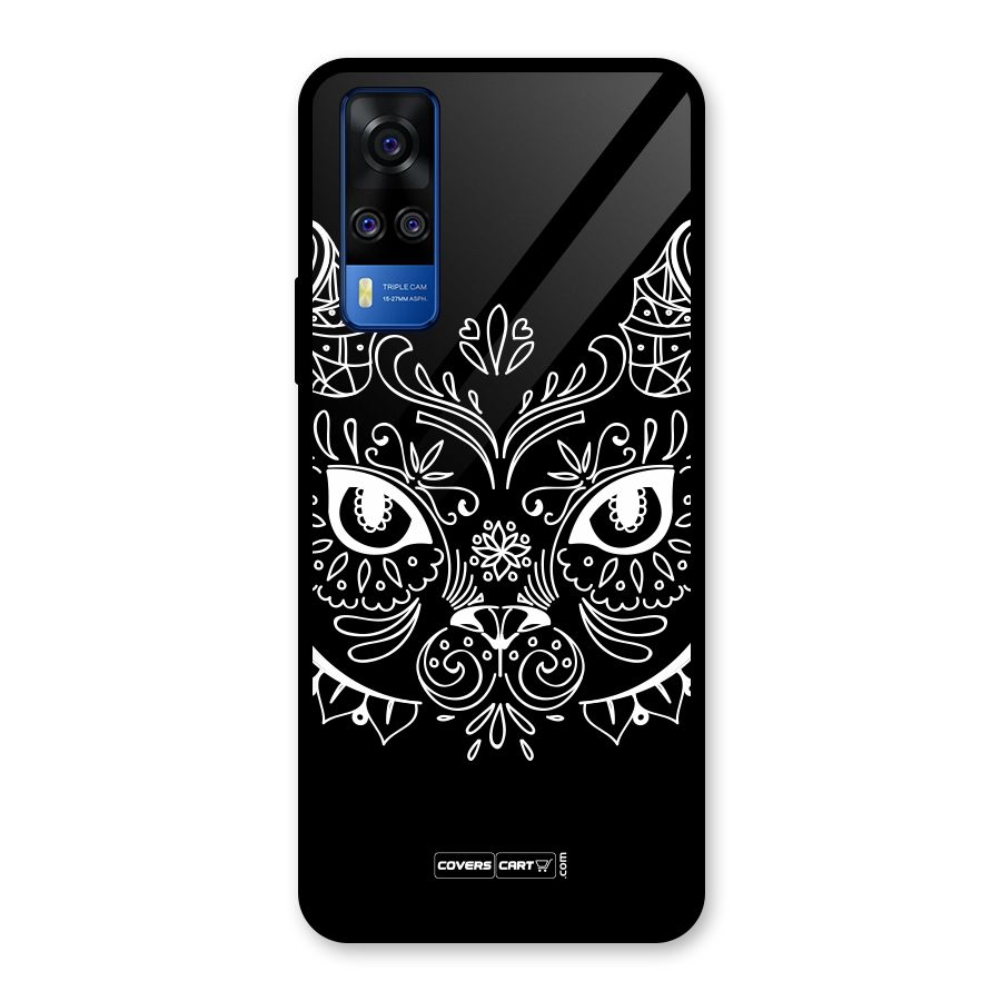 Ethnic Cat Design Glass Back Case for Vivo Y31