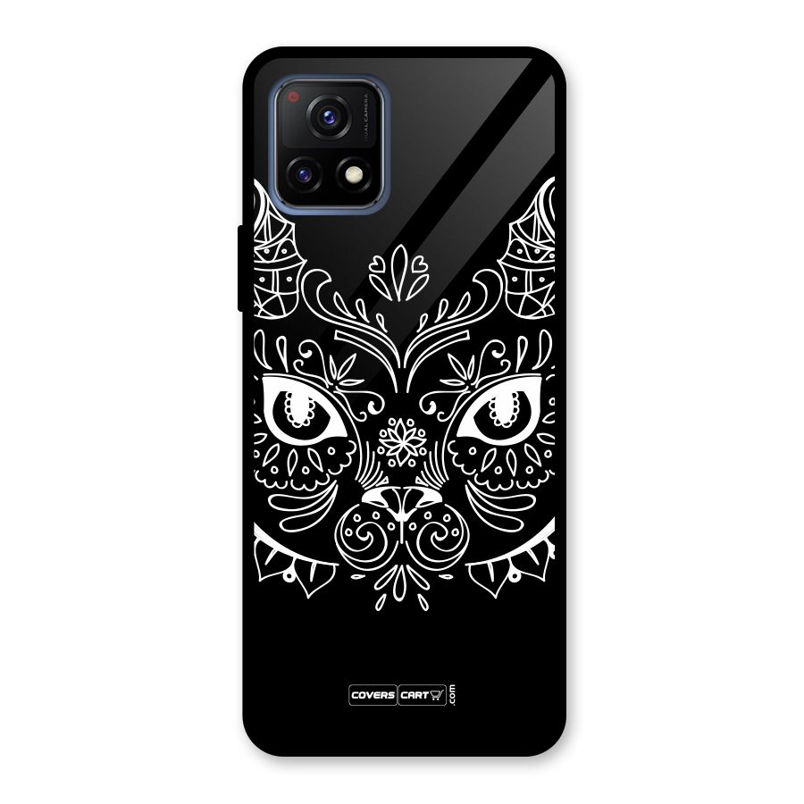 Ethnic Cat Design Glass Back Case for Vivo Y72 5G