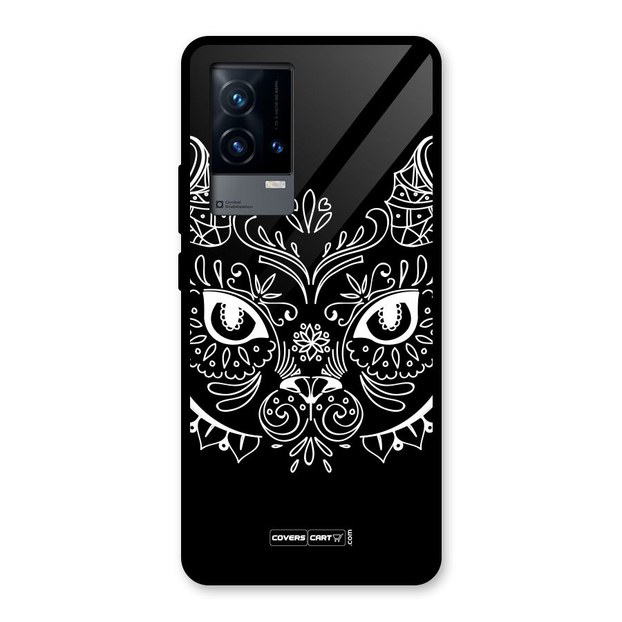 Ethnic Cat Design Glass Back Case for iQOO 9 5G