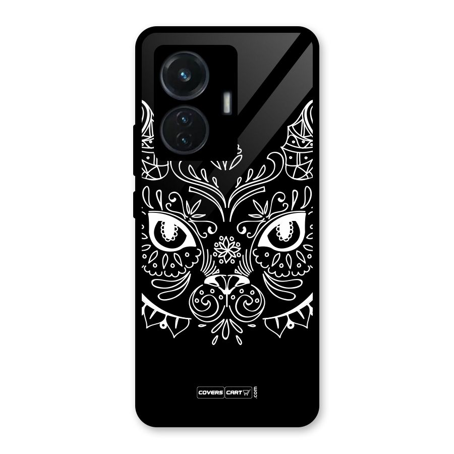 Ethnic Cat Design Glass Back Case for iQOO Z6 44W