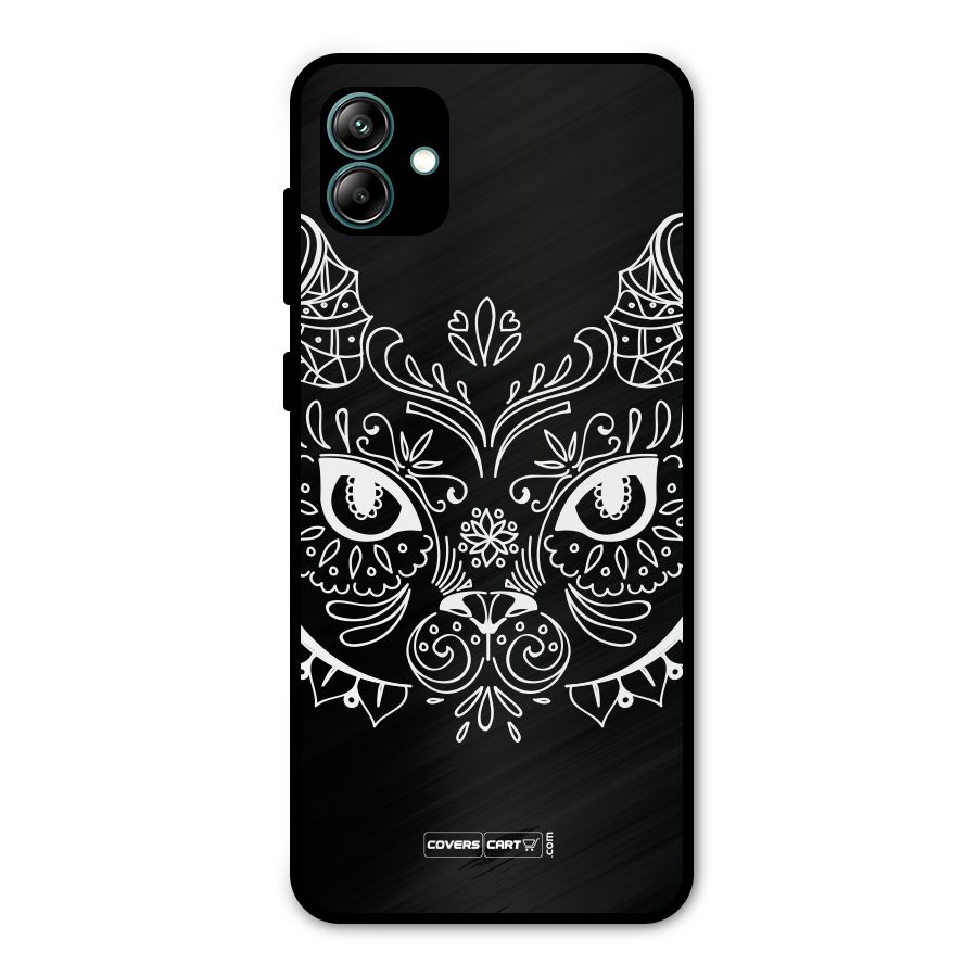 Ethnic Cat Design Metal Back Case for Galaxy A04