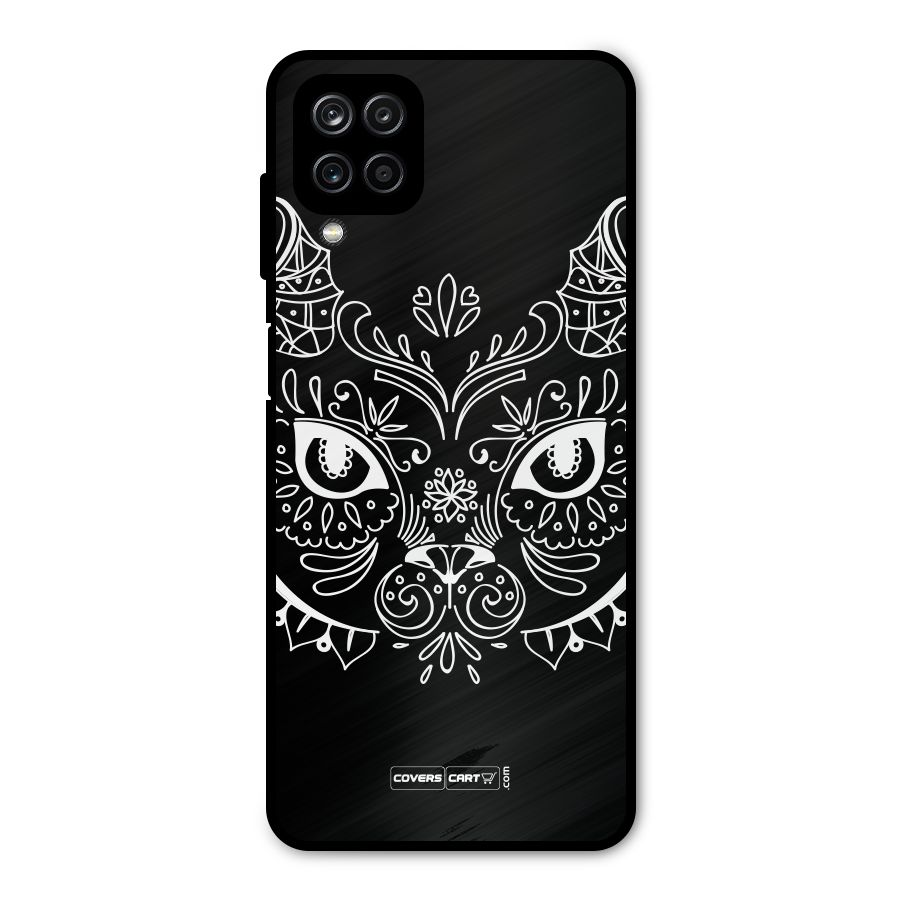 Ethnic Cat Design Metal Back Case for Galaxy A12