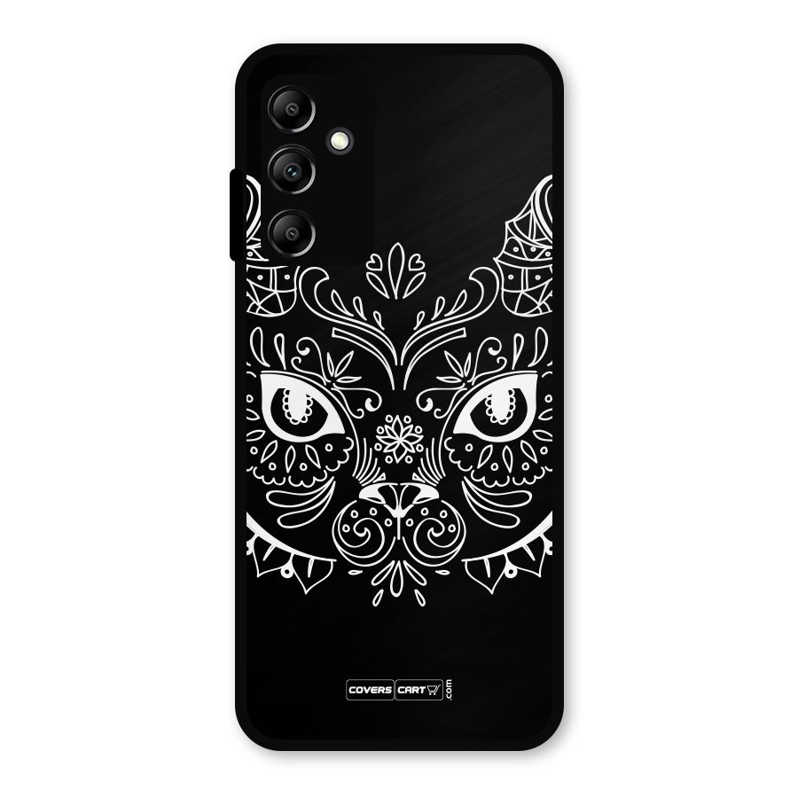 Ethnic Cat Design Metal Back Case for Galaxy A14 5G