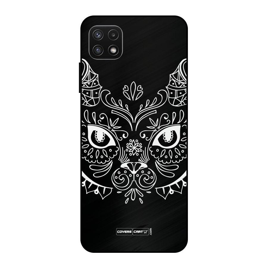 Ethnic Cat Design Metal Back Case for Galaxy A22 5G