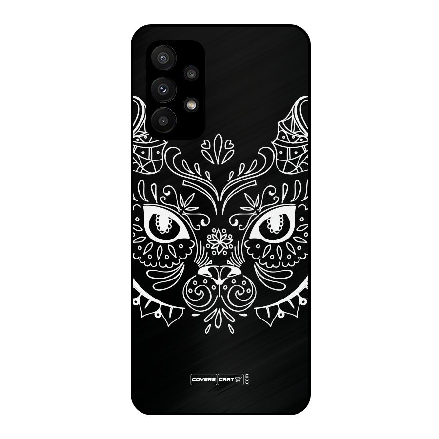Ethnic Cat Design Metal Back Case for Galaxy A23