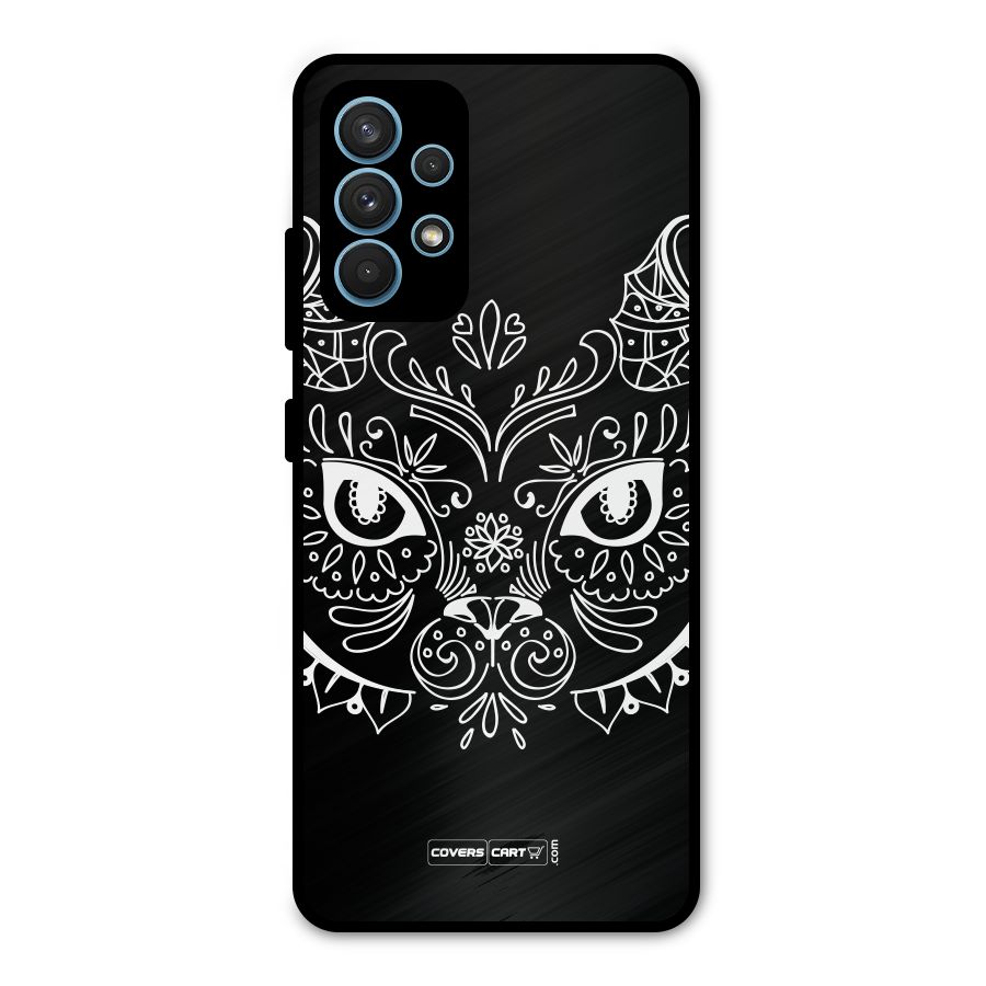 Ethnic Cat Design Metal Back Case for Galaxy A32